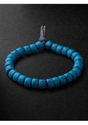 Carolina Bucci - Forte Beads Blackened Gold Turquoise Bracelet - Men - Blue