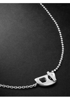 EÉRA - Stone Small White Gold Necklace - Men - Silver