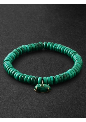 Sydney Evan - Gold, Malachite and Emerald Beaded Bracelet - Men - Green