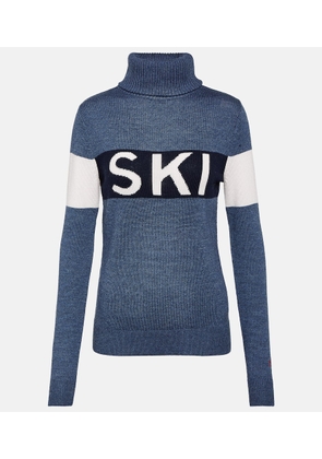Perfect Moment Colorblocked wool turtleneck sweater