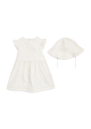 Chloé Kids Cotton Dress And Hat Set (6-18 Months)