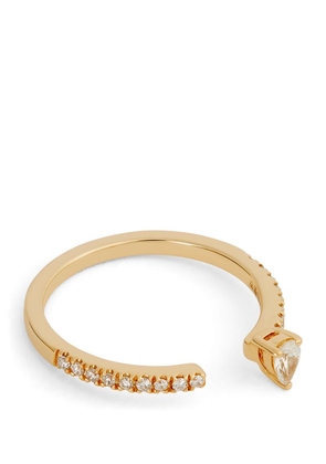 Persée Yellow Gold And Diamond Open Ring