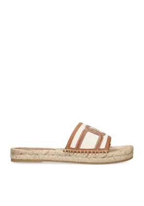 Tod'S Canvas-Leather Kate Sandals