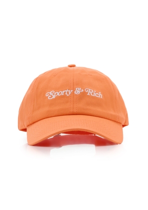 Sporty & Rich - New York Tennis Club Cotton Baseball Hat - Orange - OS - Moda Operandi