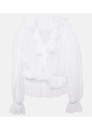 Dolce&Gabbana Ruffled silk chiffon blouse