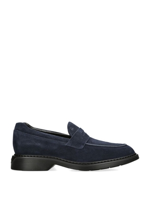 Hogan Suede H576 Penny Loafers