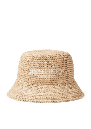 Jimmy Choo Raffia Atena Bucket Hat