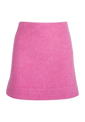 Ganni Wool-Blend Mini Skirt