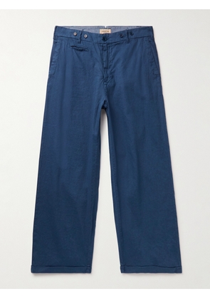 Barena - Francon Straight-Leg Linen-Blend Trousers - Men - Blue - IT 44
