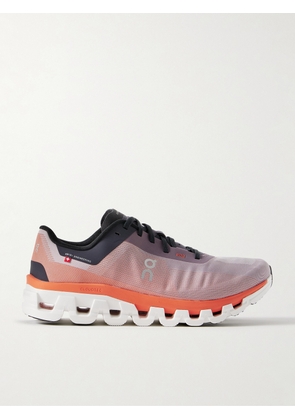 ON - Cloudflow 4 Rubber-Trimmed Mesh Running Sneakers - Men - Orange - US 7