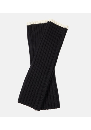 Toteme Ribbed-knit wool gloves