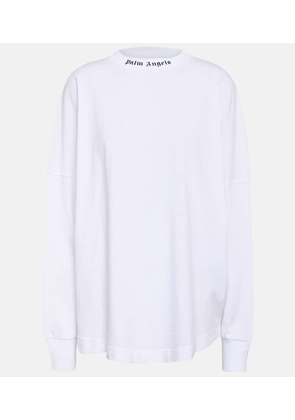 Palm Angels Logo cotton jersey long-sleeved top