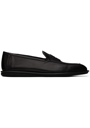 Giorgio Armani Black Vintage Nappa Leather Loafers