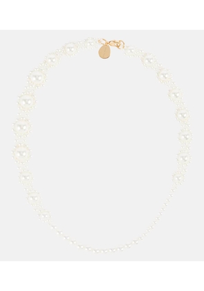 Simone Rocha Daisy faux pearl necklace