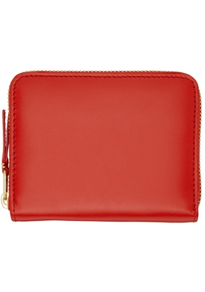 COMME des GARÇONS WALLETS Orange Leather Classic Zip Card Holder