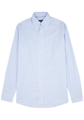 Eton Blue Striped Cotton Oxford Shirt - 42