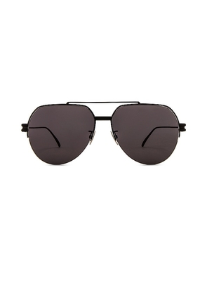 Bottega Veneta Lock Pilot Sunglasses in Black.