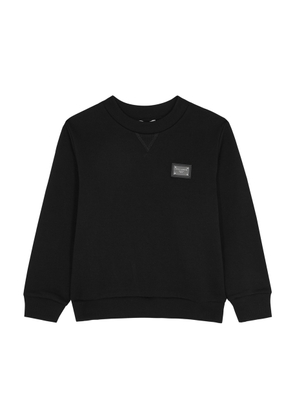 Dolce & Gabbana Kids Logo Cotton Sweatshirt (3-6 Years) - Black - 5 Years