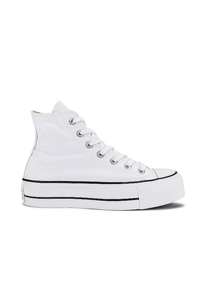 Converse Chuck Taylor All Star Lift Hi Sneaker in White. Size 10.5, 11, 5, 5.5, 6, 6.5, 7, 7.5, 8, 8.5, 9, 9.5.