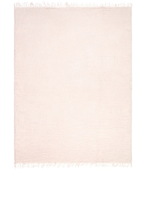 HAWKINS NEW YORK Simple Linen Throw Blanket in Grey.