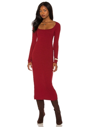 House of Harlow 1960 x REVOLVE Rianne Dress in Burgundy. Size M, S, XL, XS.