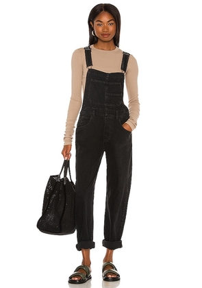 Free People x We The Free Ziggy Denim Overall in Black. Size M, S, XL, XS.