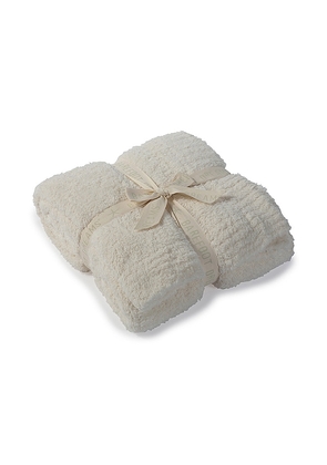 Barefoot Dreams CozyChic Throw in Cream.