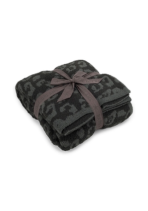 Barefoot Dreams CozyChic Barefoot in the Wild Throw in Charcoal.