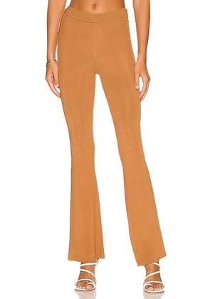 h:ours Octa Lace Up Pant in Brown. Size S, XS, XXS.