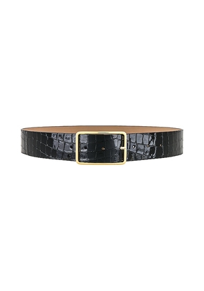 B-Low the Belt Milla Croco Luster Belt in Black. Size M, S, XL, XS.