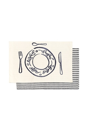 business & pleasure co. Placemat Set of 4 in Navy.