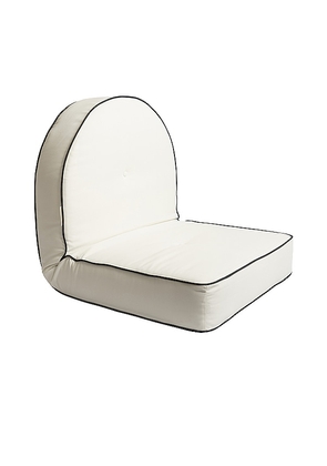 business & pleasure co. Reclining Pillow Lounger in White.