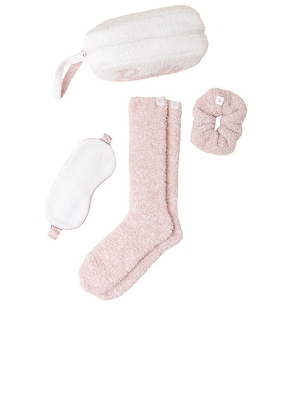 Barefoot Dreams CozyChic Barbie Eye Mask, Scrunchie, Sock Set in Pink.
