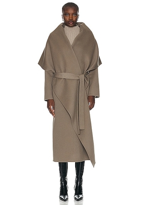The Row Adia Coat in Taupe Green - Taupe. Size S (also in ).