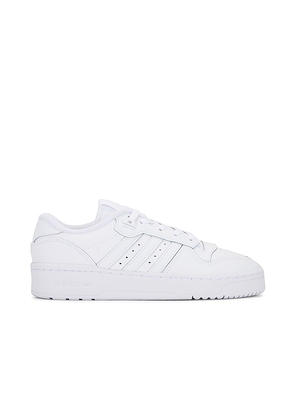 adidas Originals Rivalry Low Sneaker in White. Size 10.5, 11, 12, 8, 9, 9.5.