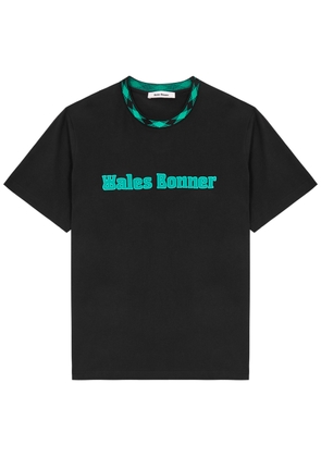 Wales Bonner Original Logo-embroidered Cotton T-shirt - Black
