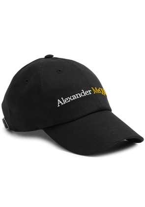 Alexander Mcqueen Logo-embroidered Cotton cap - Black