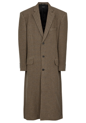 Balenciaga Oversized Houndstooth Wool-blend Coat - Beige - 2 (UK38 / M)