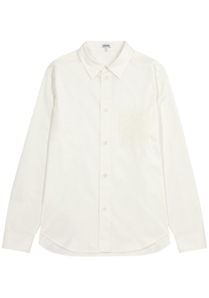 Loewe Logo Cotton-poplin Shirt - White - 38 (IT48 / M)