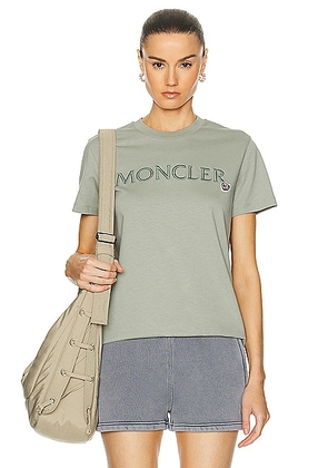 Moncler Short Sleeve T-shirt in Russian Olive - Sage. Size M (also in S, XS).