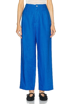 BODE Linen Murray Trouser in Indigo - Blue. Size 25 (also in 27, 28, 29, 30).