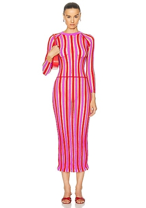 Zankov Nimes Dress in Rhodolite & Sunstone - Pink. Size M/L (also in XS/S).
