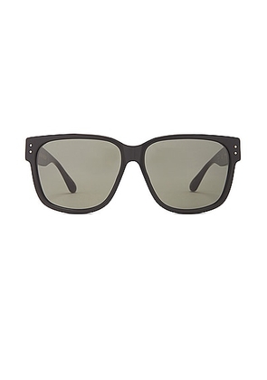 Linda Farrow Perry Sunglasses in Black  Yellow Gold  & Grey - Black. Size all.