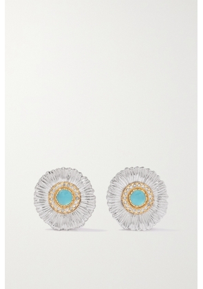 Buccellati - Daisy Gold-plated Sterling Silver, Agate And Diamond Earrings - One size