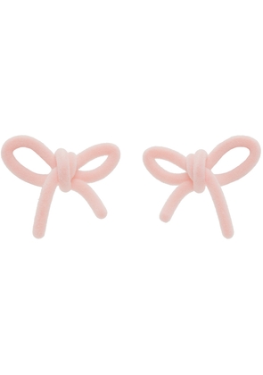 SHUSHU/TONG SSENSE Exclusive Pink Bow Earrings