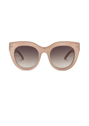 Le Specs Air Heart Sunglasses in Beige.