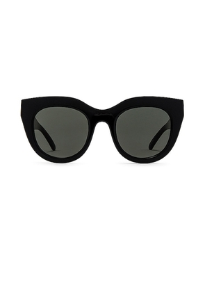 Le Specs Air Heart Sunglasses in Black.