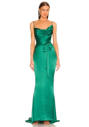 Michael Costello x REVOLVE Tonya Gown in Green. Size L, S, XL, XS, XXS.