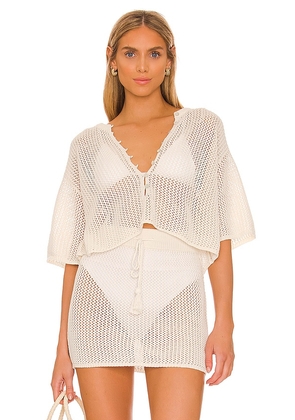 LSPACE Coast Is Clear Top in Cream. Size M, S, XL, XS.