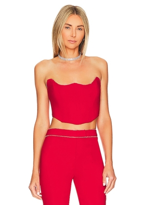 Lovers and Friends Catalina Bustier Top in Red. Size S.